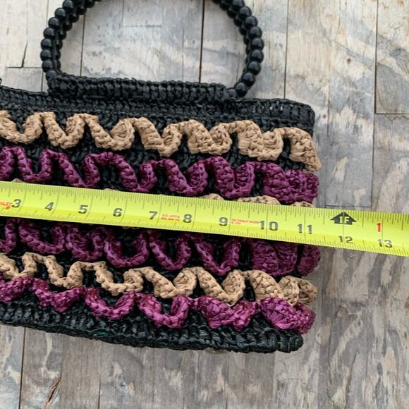 Boho Woven Vintage Recycled Plastic Bag - Picture 5 of 7